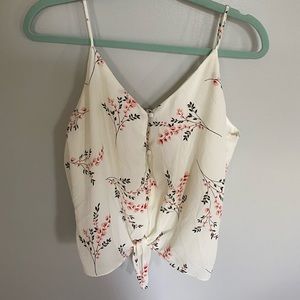 White Floral Tank